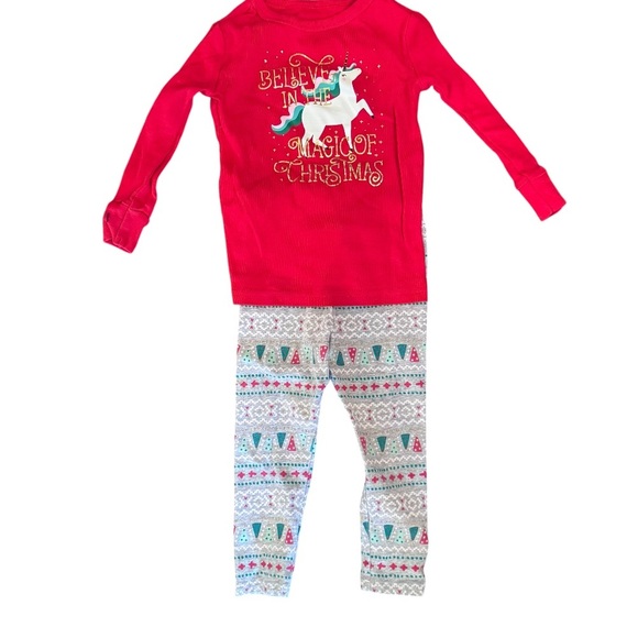 Carters Cat and Jack Baby toddler girls winter holiday Santa pajamas 18 months - Picture 2 of 7